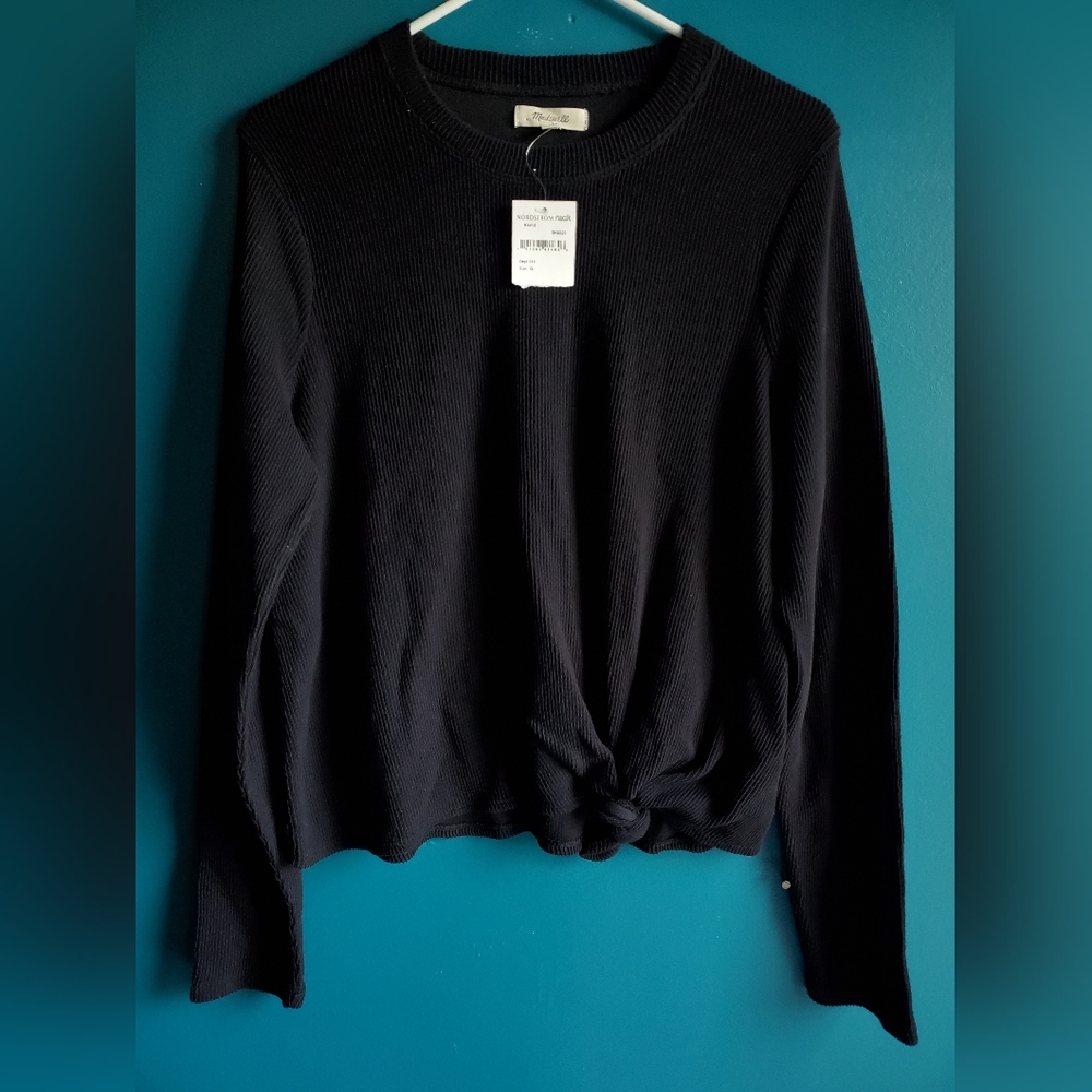 Madewell Black Long Sleeve Sweater| Size XL